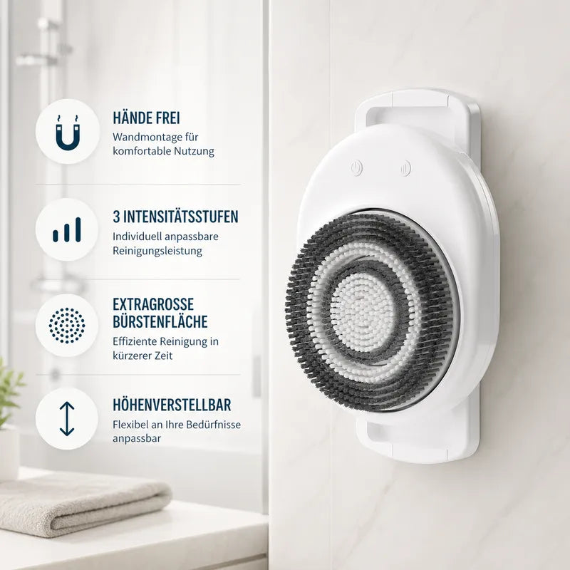 Für die freihändige Nutzung unter der Dusche konzipiert