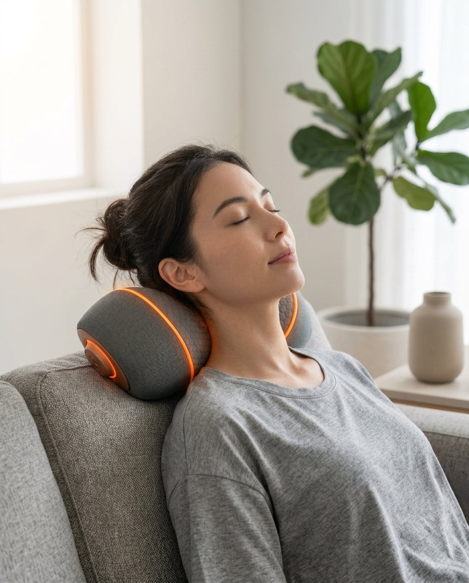 Nackenmassagegerät für Nacken, Schultern und Rücken – mit Wärme und Intensitätsstufen – Produktbild 2