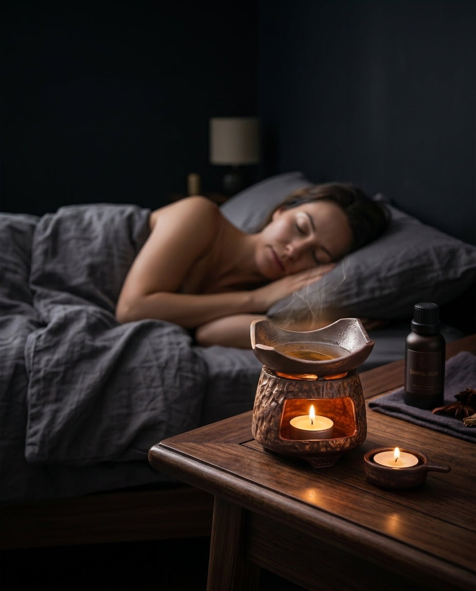 Duftlampe aus Keramik für Teelicht – warmes Kerzenlicht für entspannte Abende – Produktbild 3