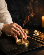 Räucherstäbchen-Set aus Messing – Ritual-Werkzeuge für Pulver und Kegel – Produktbild 3
