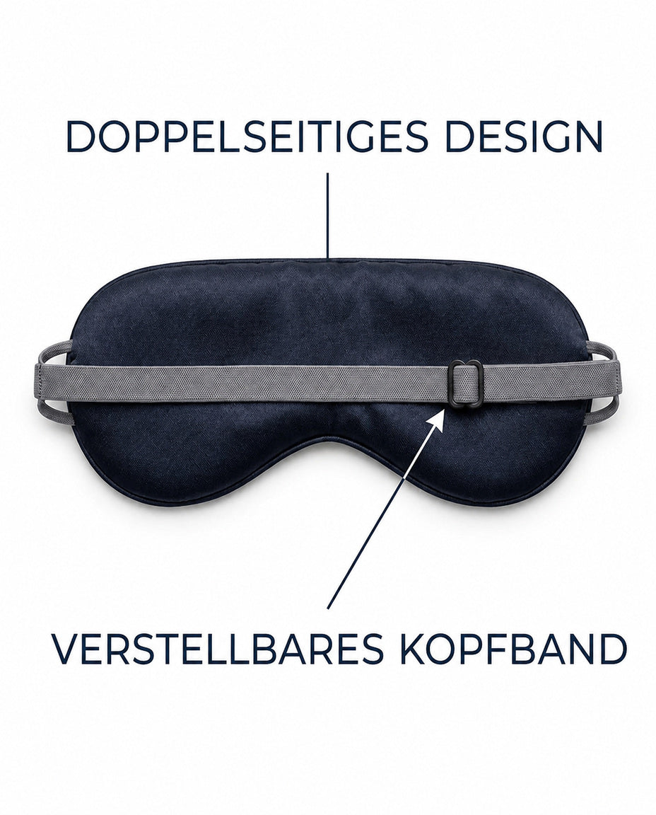 Schlafmaske aus Seide mit konturiertem Sitz – volle Dunkelheit für zuhause und unterwegs – Produktbild 7