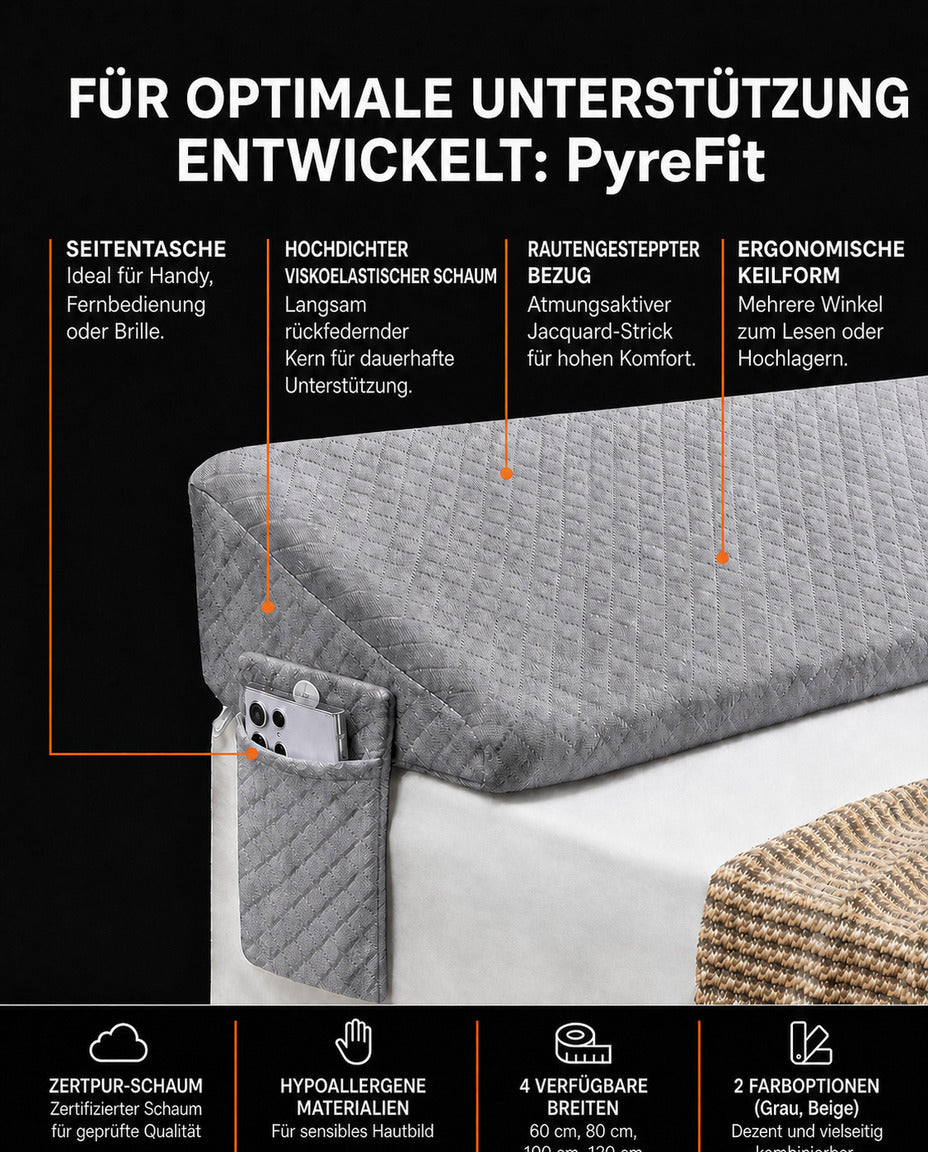 Keilkissen fürs Bett aus Memory-Schaum – sanfte Schräglage zum Lesen und Entspannen – Produktbild 8