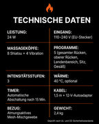 Massagekissen für Stuhl, Sofa und Auto – motorisierte Entspannung für Nacken und Rücken – Produktbild 9