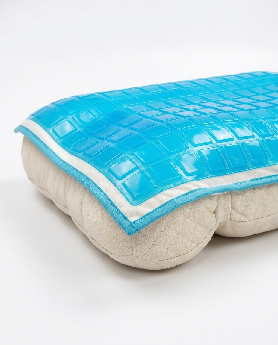 Kühlender Kissenbezug für Warmschläfer – Gel-Oberfläche mit gestepptem Unterfutter – Produktbild 10