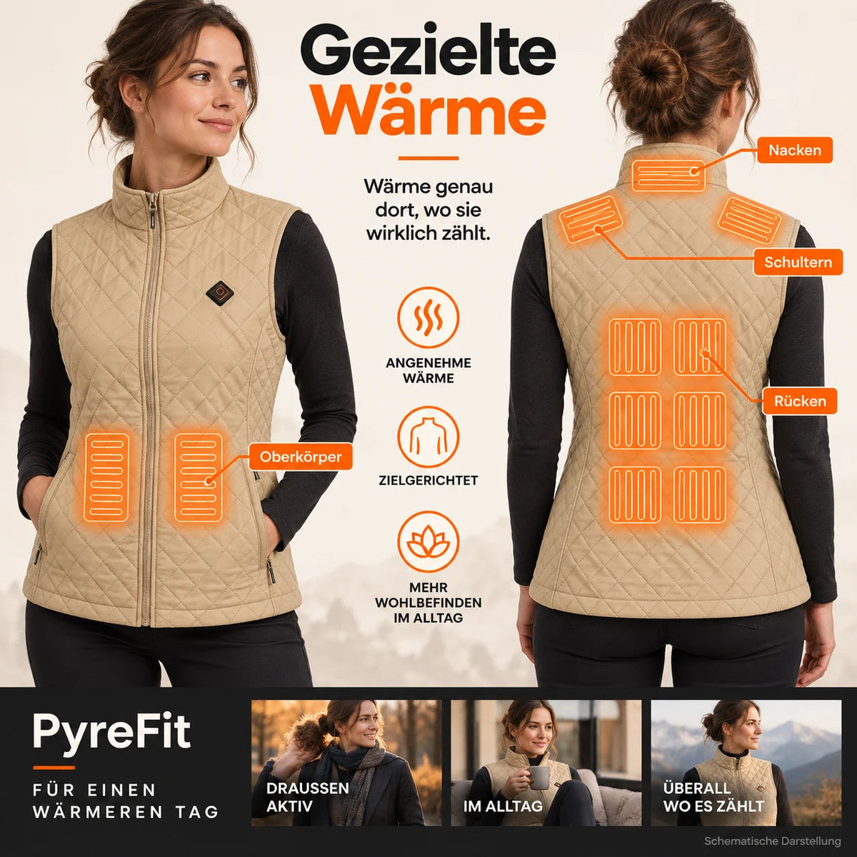 PyreFit Librato – Heizbereiche schematisch erklärt