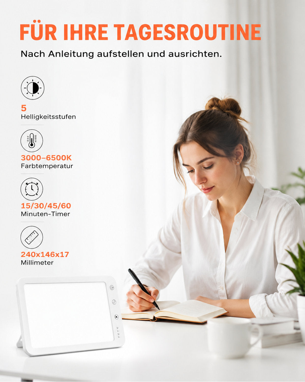 Tageslichtlampe JSK-30 mit Timer – Produktansicht 3