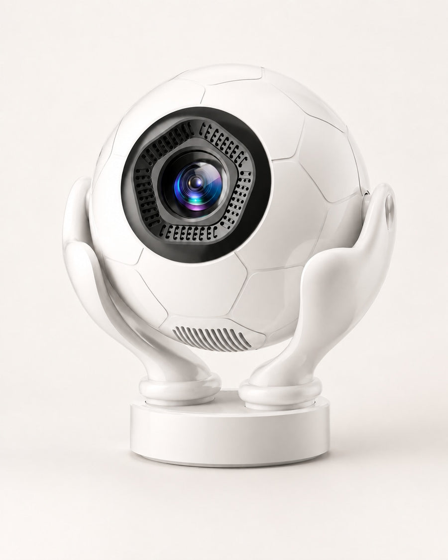 Mini Beamer mit Full HD im Fussball-Design – Android 14 für Ihren Filmabend