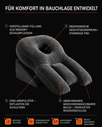 Bauchschläferkissen mit verstellbarer Füllung – Memory Foam für druckfreies Liegen – Produktbild 8