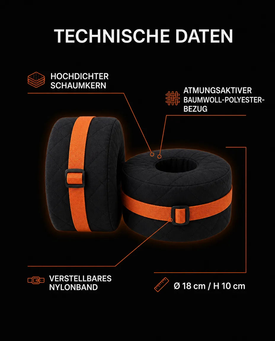 Beinkissen aus weichem Schaum – gepolsterte Stütze zum Hochlegen von Füssen und Knöcheln – Produktbild 7