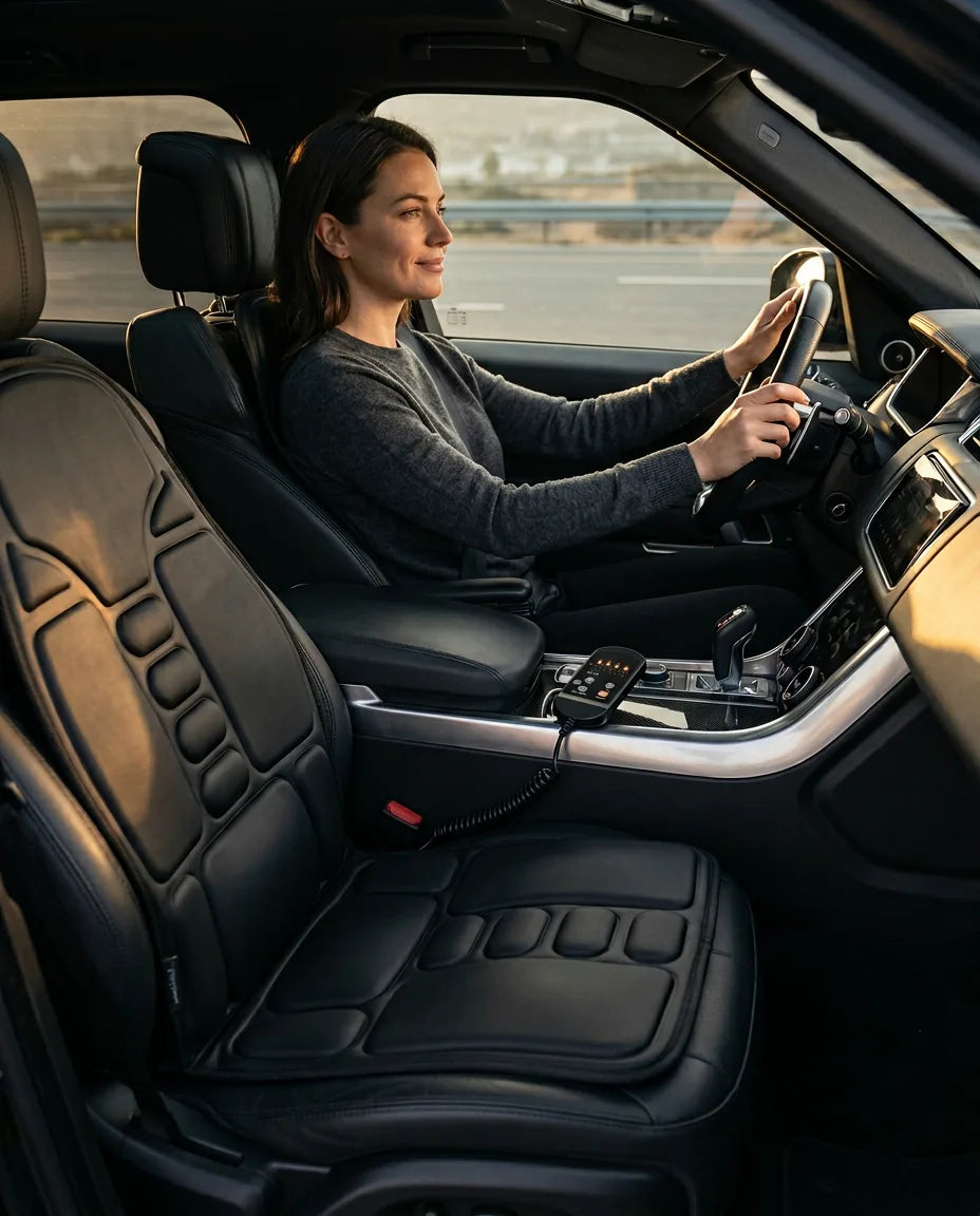 Massagekissen für Stuhl, Sofa und Auto – motorisierte Entspannung für Nacken und Rücken – Produktbild 3
