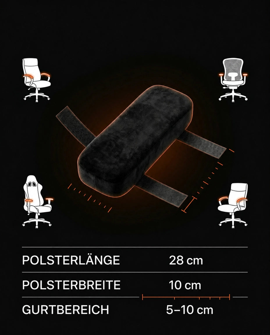 Armlehnenpolster im 2er-Set – weiche Auflage für Büro- und Gamingstühle – Produktbild 9