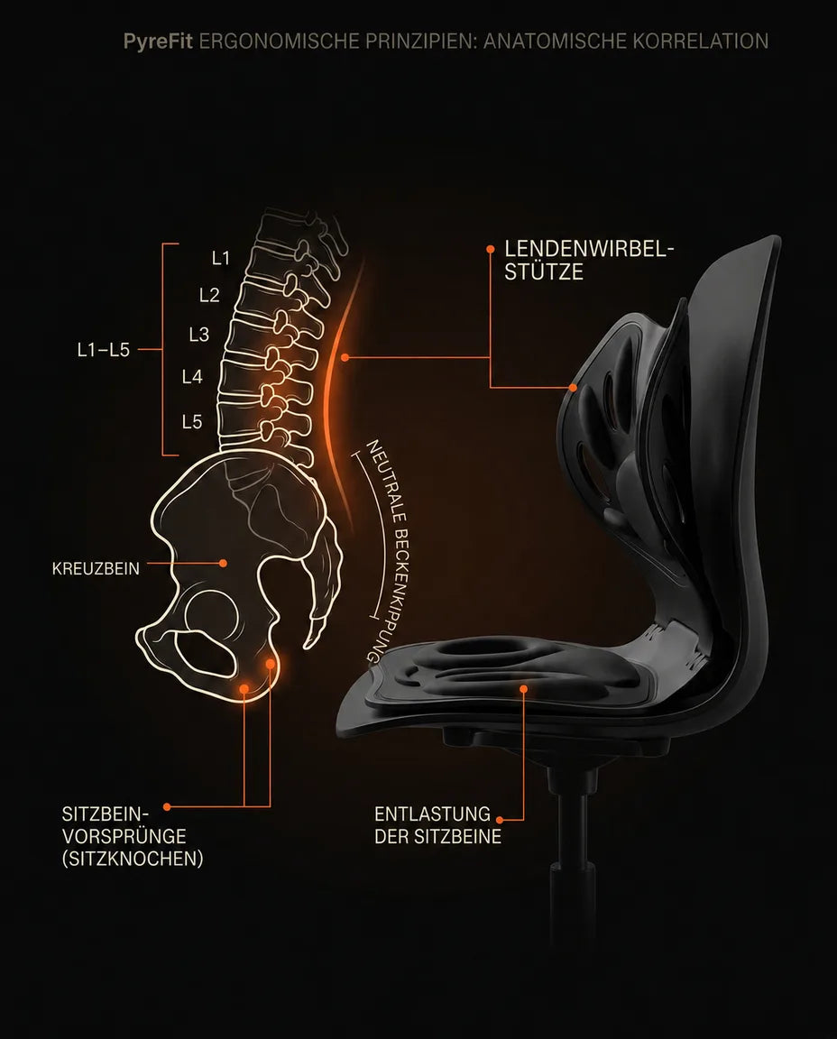 Orthopädisches Sitzkissen mit Rückenstütze – aufrechte Haltung, entlastetes Steissbein – Produktbild 11