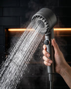 Duschkopf mit Filter für hartes Wasser – hoher Druck und werkzeugfreie Montage – Produktbild 2