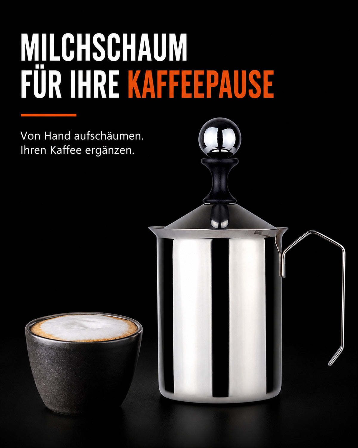 Manueller Milchaufschäumer – Milchschaum für Ihre Kaffeepause