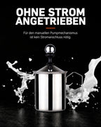 Manueller Milchaufschäumer aus Edelstahl – Produktansicht 8
