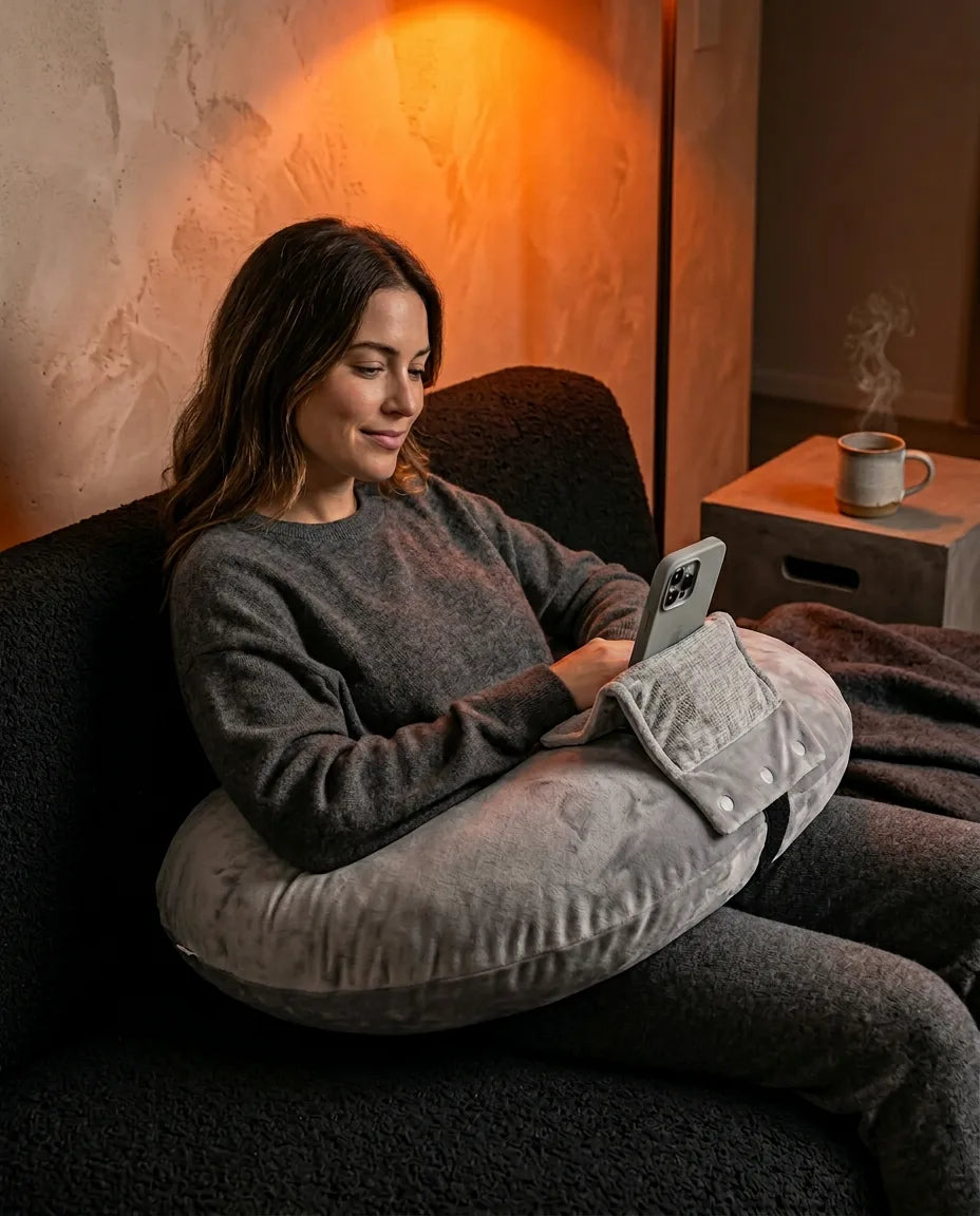 Handyhalterung fürs Bett als Kissen – freihändig scrollen und entspannen – Produktbild 3