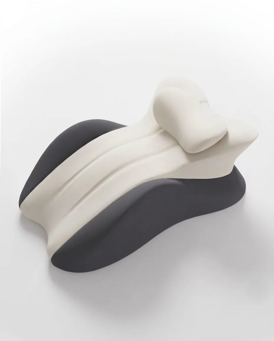 Nackenstützkissen aus Memory Foam – Kontur mit Seitenflügeln für Rücken- und Seitenschläfer – Produktbild 1
