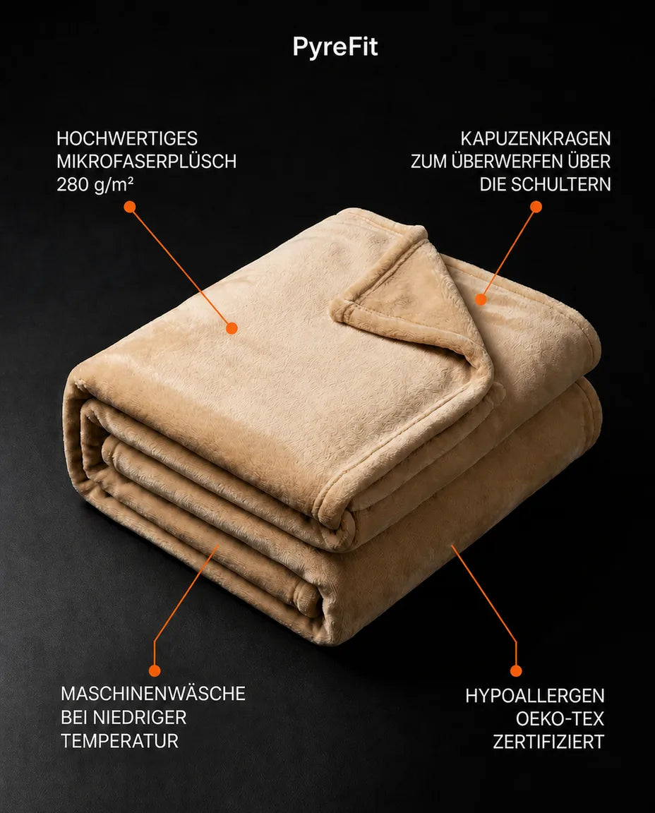 Kuscheldecke zum Anziehen in Übergrösse – Ganzkörper-Wärme mit freien Händen – Produktbild 8