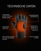 Beheizbare Handschuhe fingerlos – einstellbare Wärme per USB-C für kalte Tage – Produktbild 8