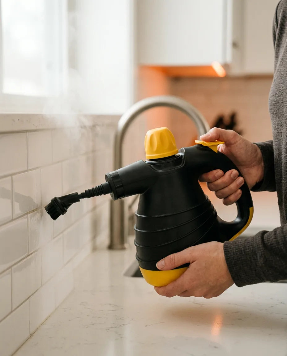 Handdampfreiniger für Fugen und Fliesen – reinigt mit heissem Dampf ohne Chemie – Produktbild 2