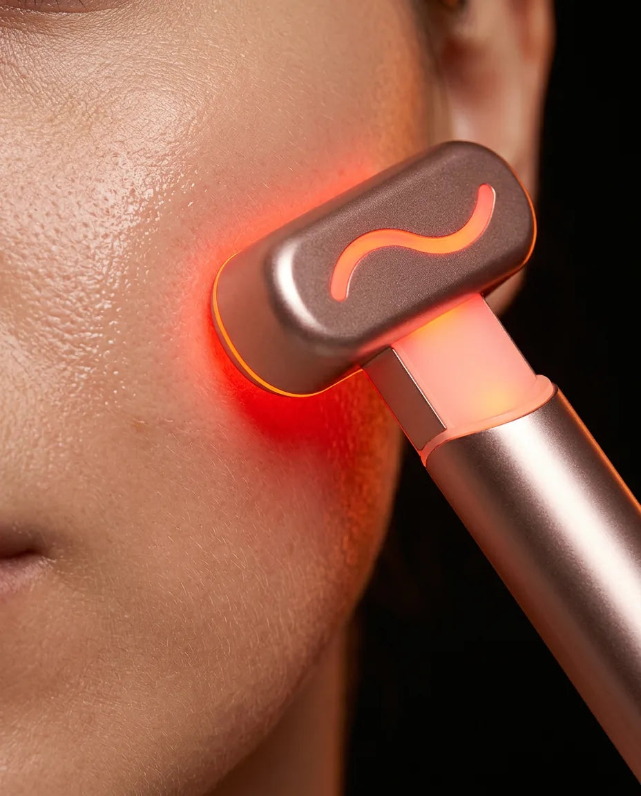 Rotlicht-Gesichtsgerät – Rotlichttherapie fürs Gesicht, Kinnlinie und Hals – Produktbild 6