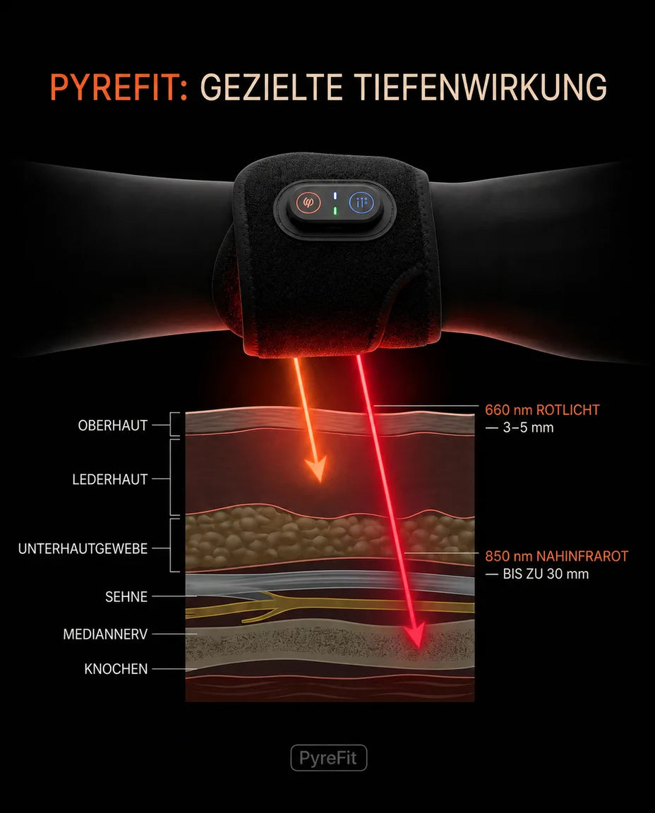 Rotlichttherapie-Gerät fürs Handgelenk – tragbares Rotlicht für die Regeneration – Produktbild 12