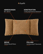 Lendenkissen mit Sherpa-Bezug – Rückenstütze für Büro, Sofa und Bett – Produktbild 12