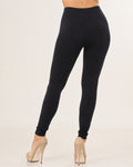 Schwarze Leggings mit Fleece-Innenseite – Produktansicht 1