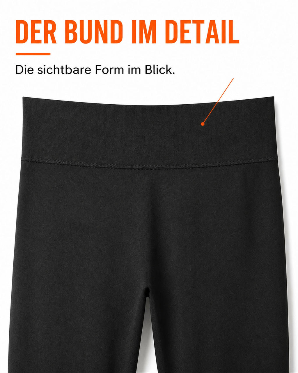 Schwarze Leggings mit Fleece-Innenseite – Produktansicht 4