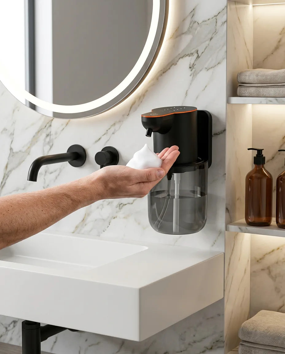Seifenspender automatisch mit Sensor – berührungslos Schaum, per USB aufladbar – Produktbild 3