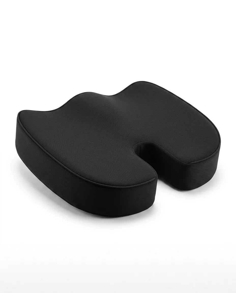 Orthopädisches Sitzkissen aus Memory Foam – Steissbein-Aussparung fürs lange Sitzen – Produktbild 1