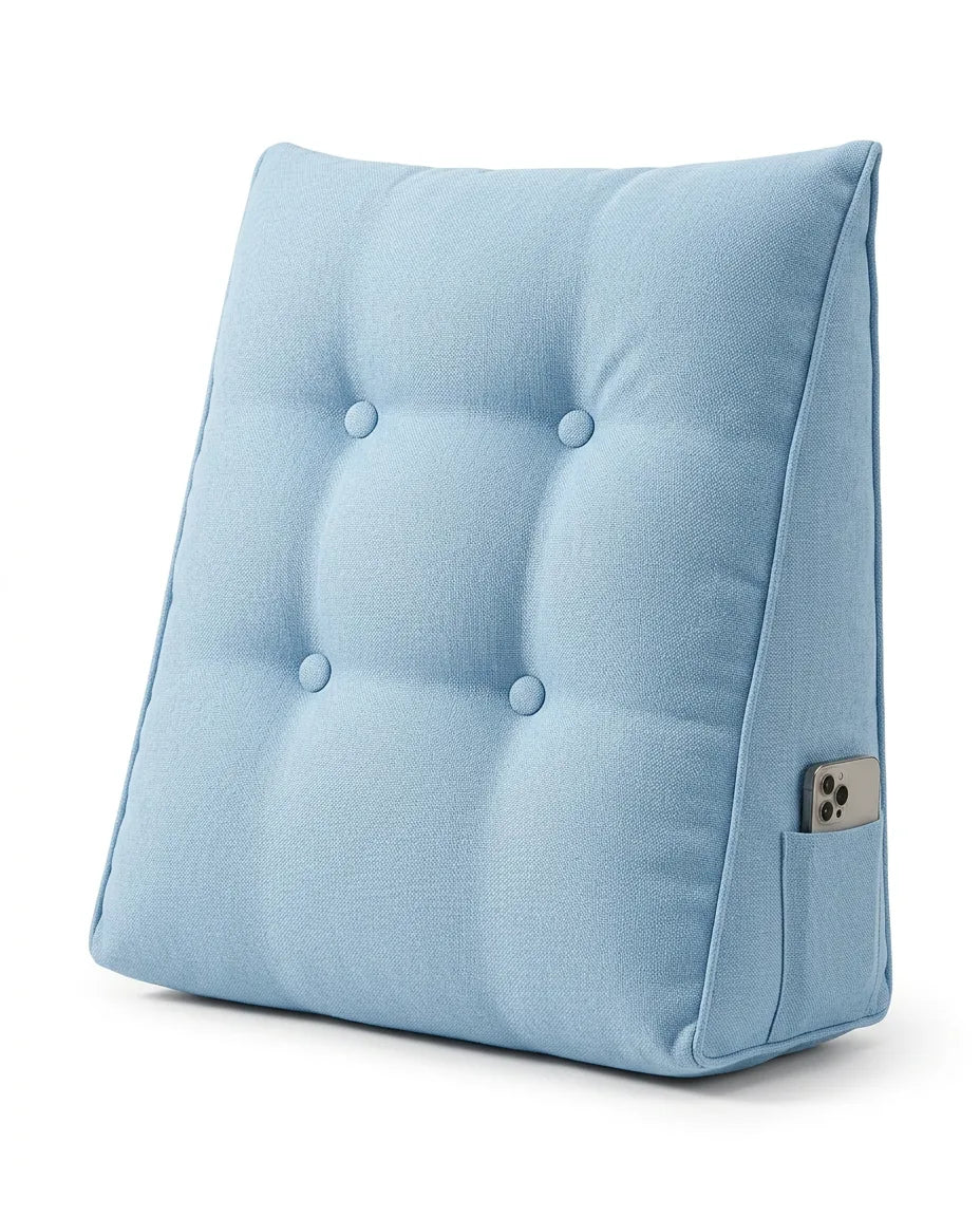 Lesekissen mit Armstützen und Seitentaschen – bequeme Rückenstütze fürs Bett – Produktbild 15