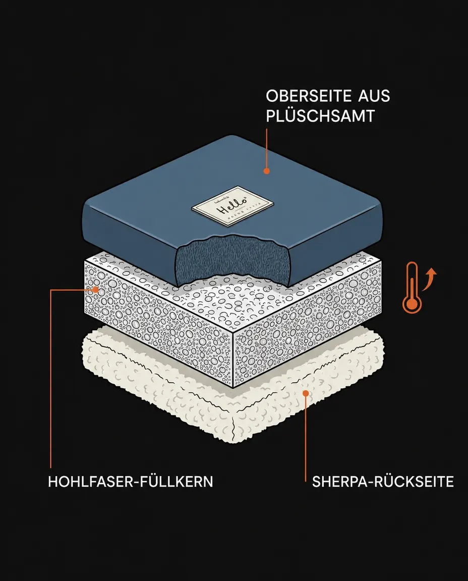 Kuscheldecke aus Lammfleece – wärmende Winterdecke zum Wenden für Bett und Sofa – Produktbild 13