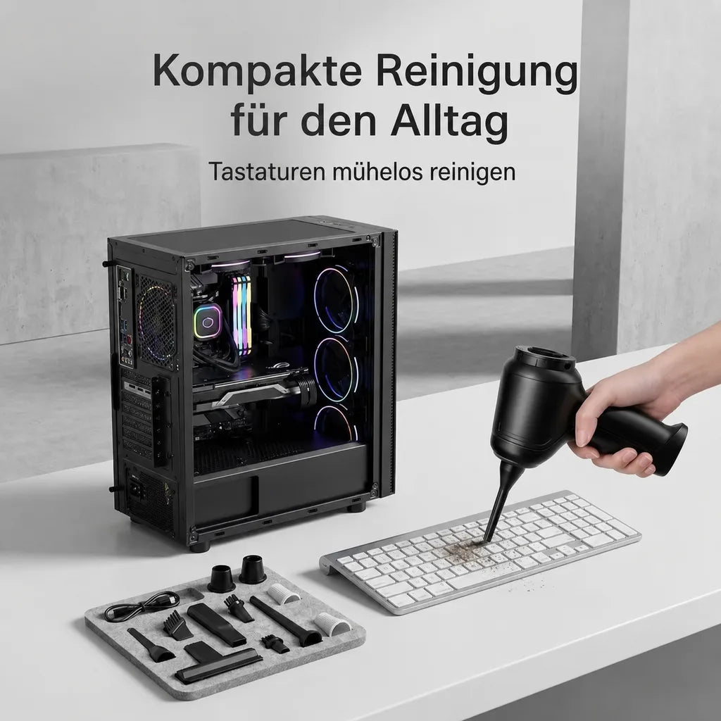 Staub sammelt sich an den Stellen, die Sie nur schwer erreichen