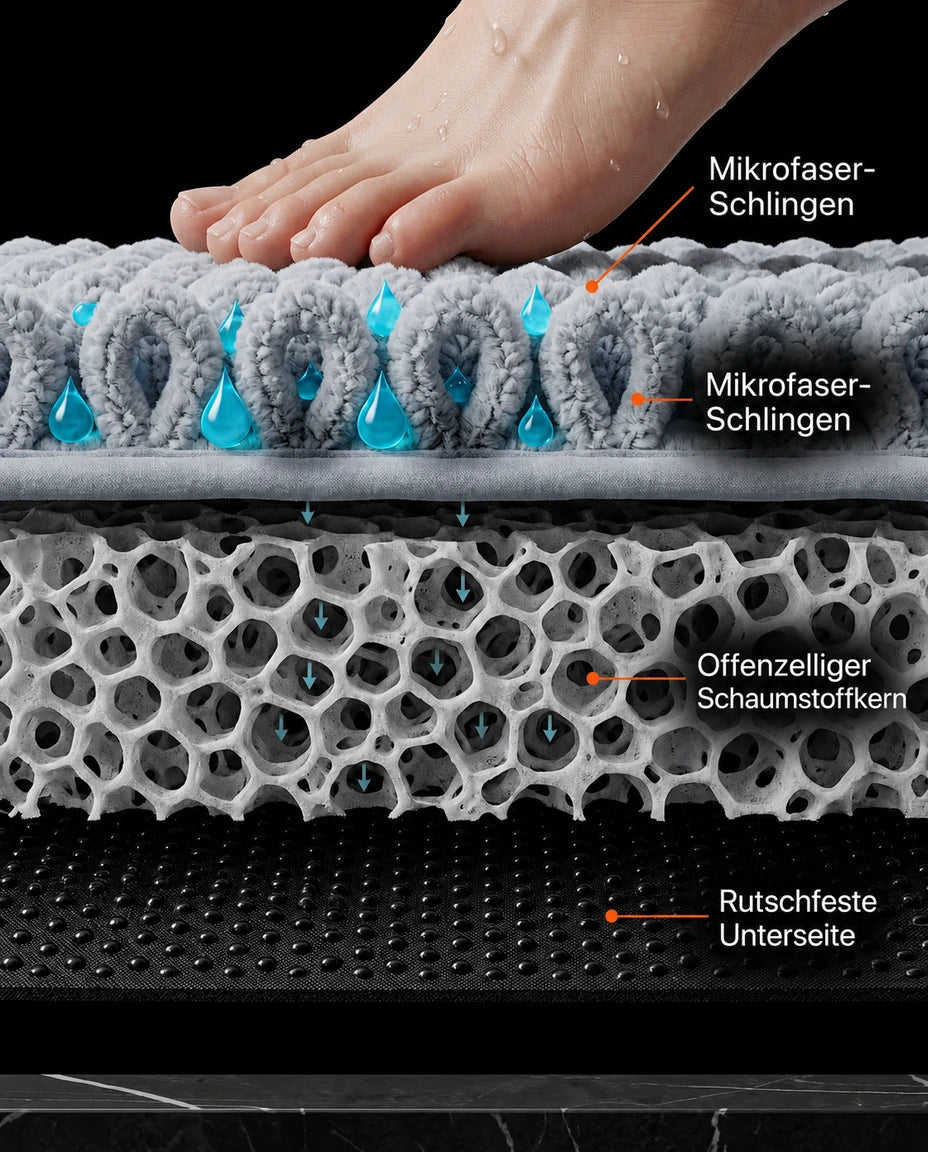Mikrofaser-Hydro-Wick-Technologie