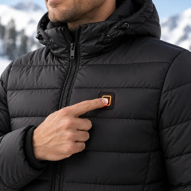 USB-Heizjacke mit abnehmbarer Kapuze