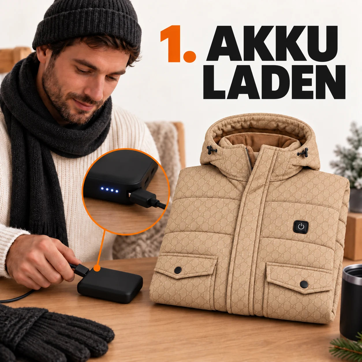 PyreFit Orielle – Beheizbare Herren-Steppjacke