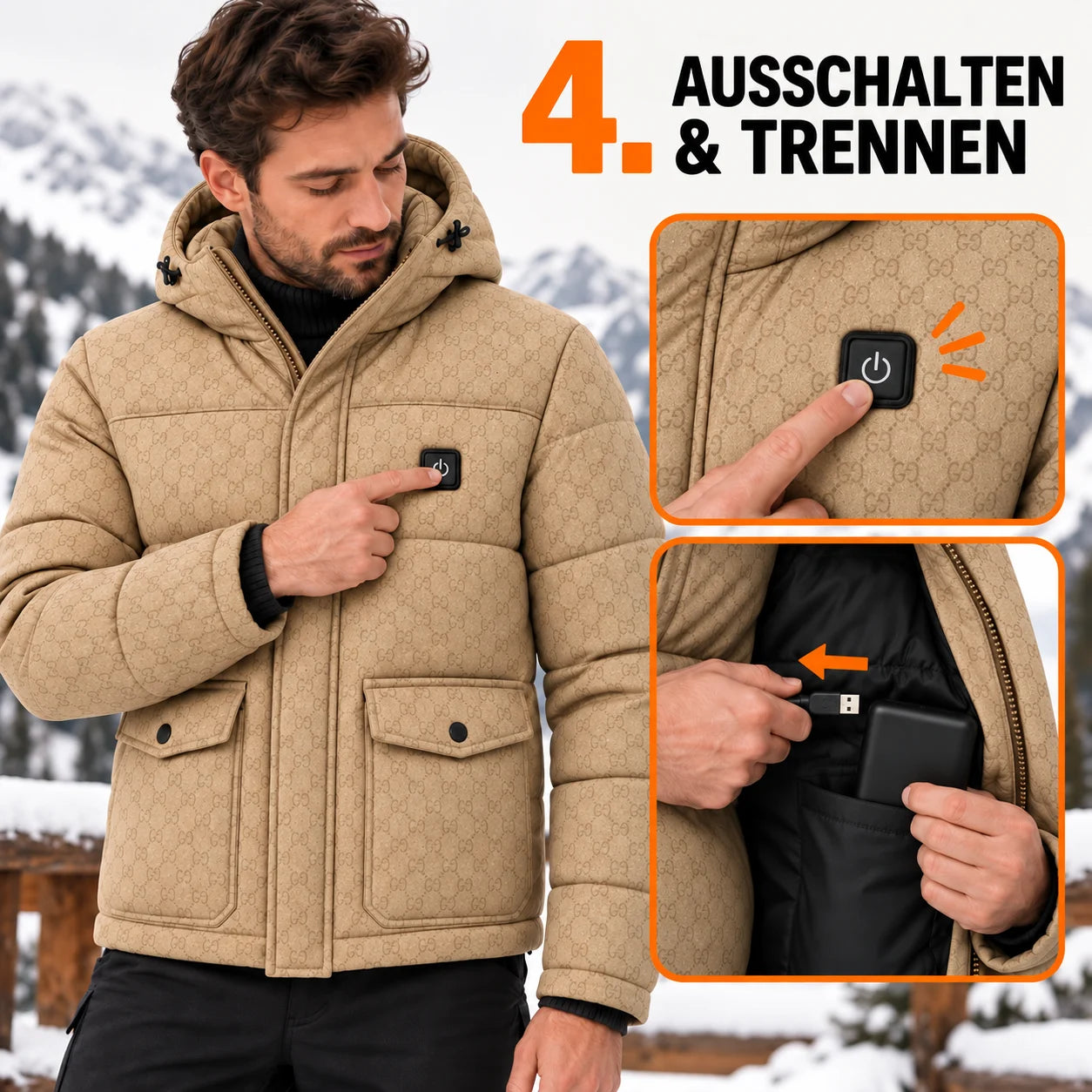 PyreFit Orielle – Beheizbare Herren-Steppjacke