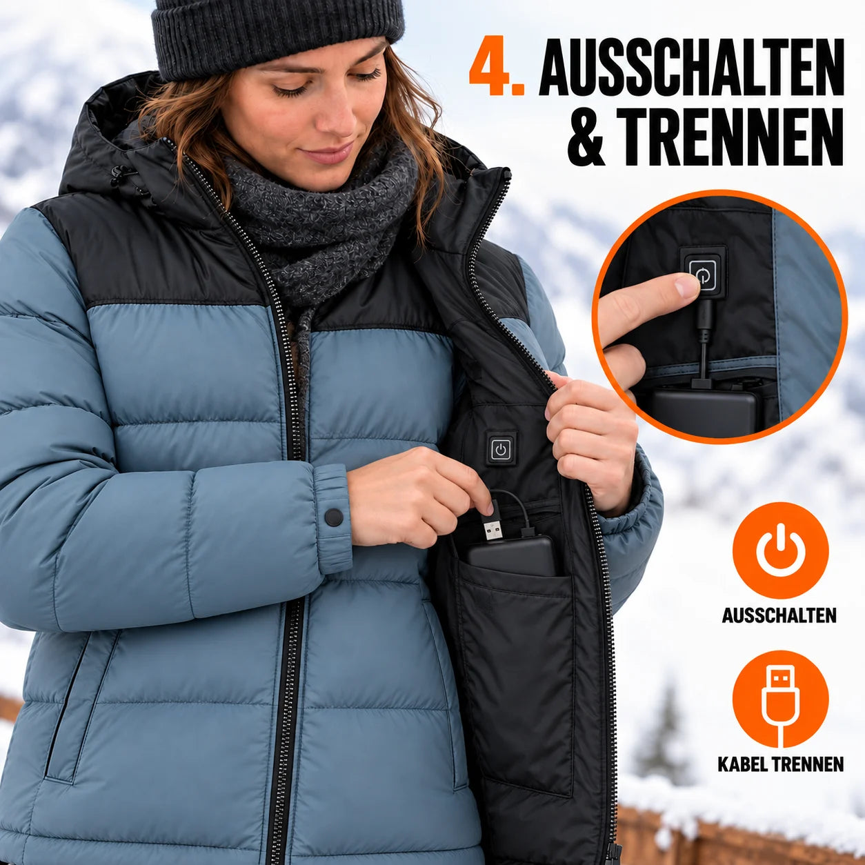 PyreFit Gletor – Beheizbare Unisex-Steppjacke
