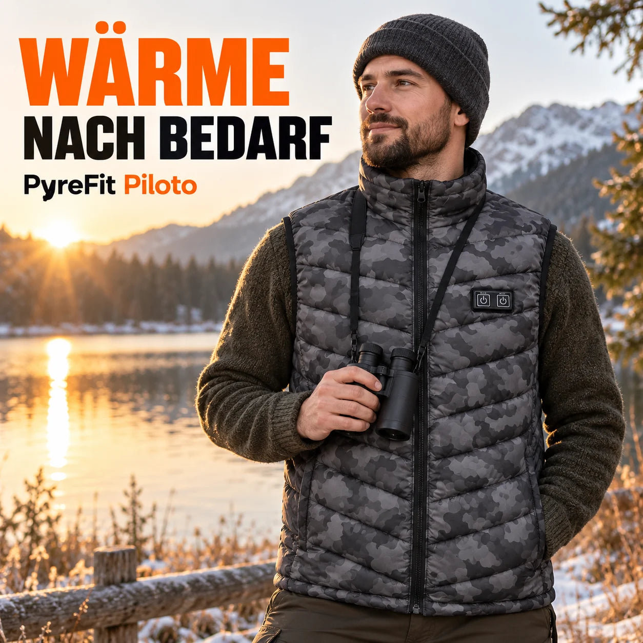 PyreFit Piloto – Beheizbare Camouflage-Weste