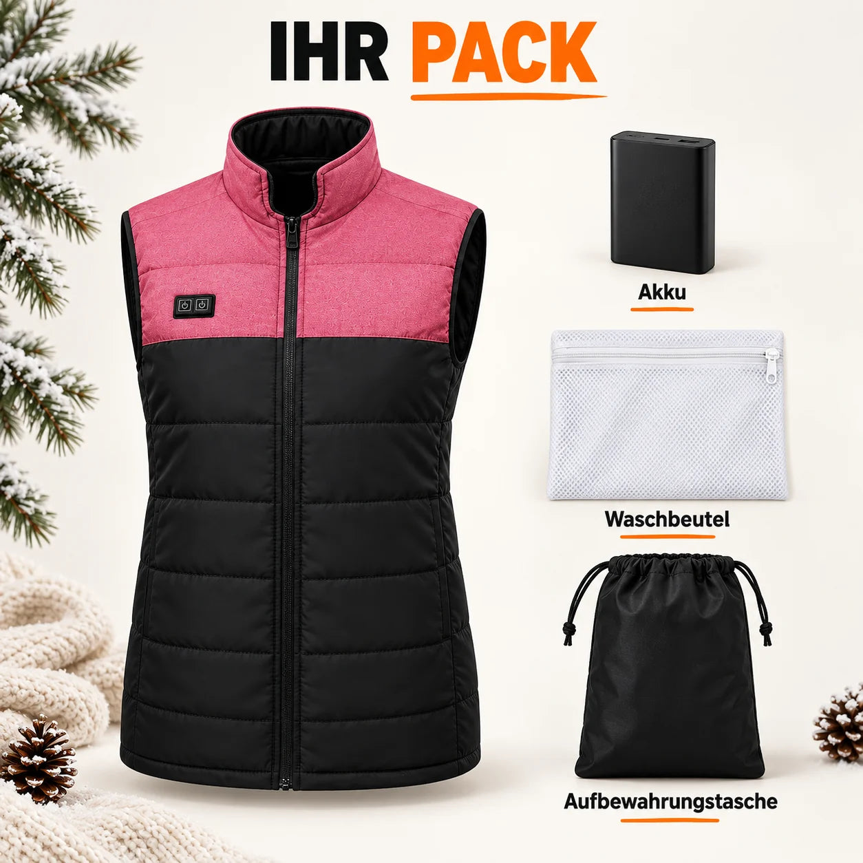 PyreFit Rundor – Beheizbare Unisex-Steppweste