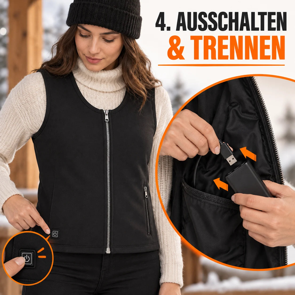 PyreFit Duvaro – Dünne beheizbare Unisex-Weste