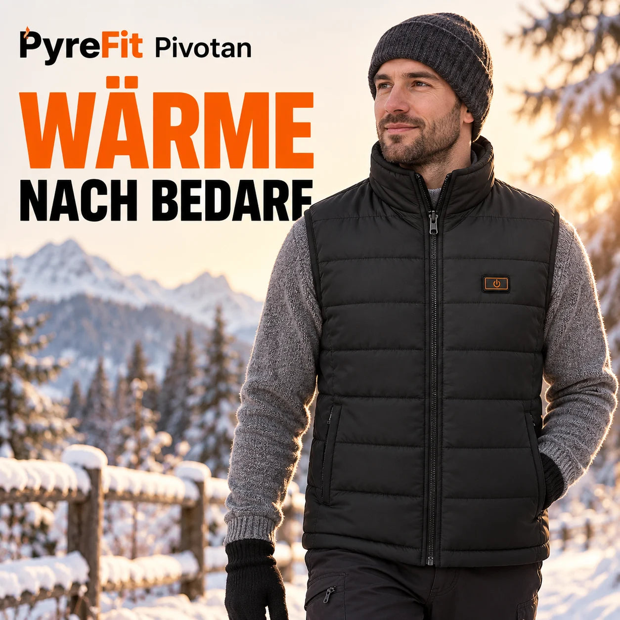PyreFit Pivotan – Beheizbare Unisex-Steppweste