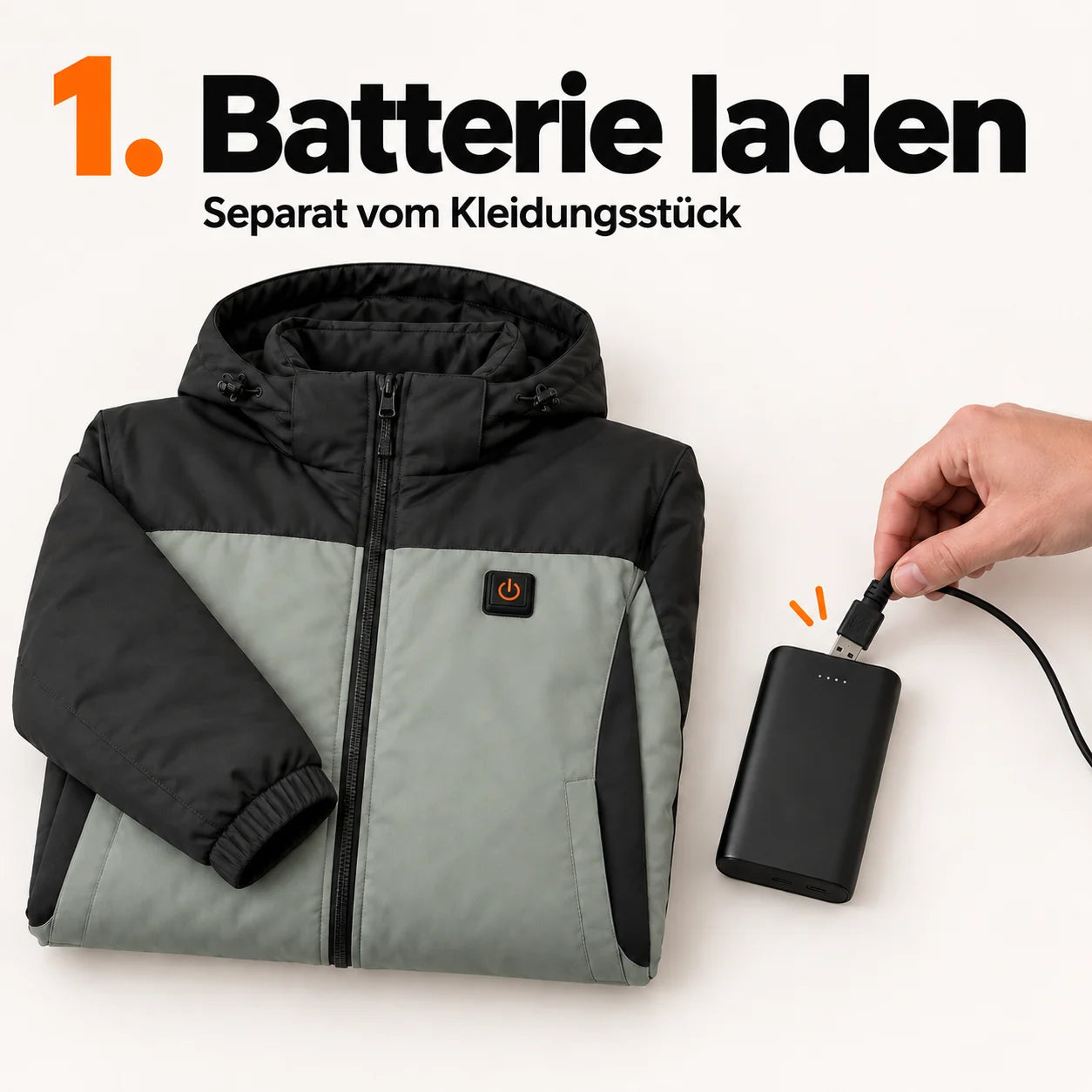 PyreFit Schiefer – Beheizbarer Unisex-Parka