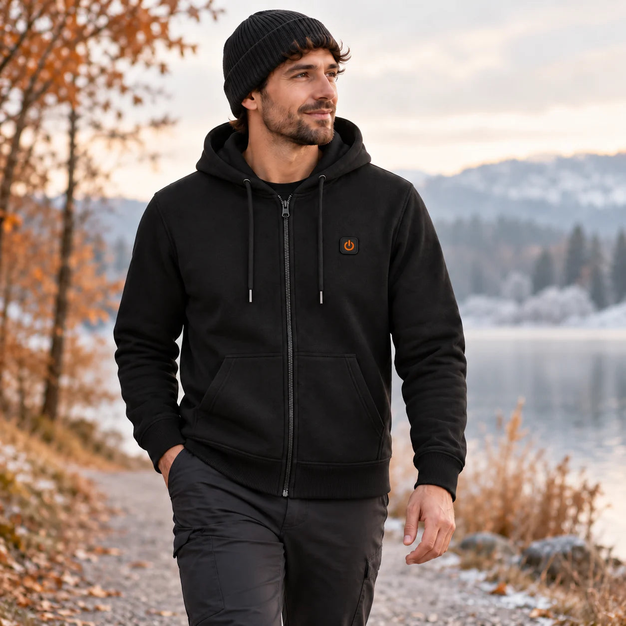PyreFit Olivora – Beheizbarer Unisex-Zip-Hoodie