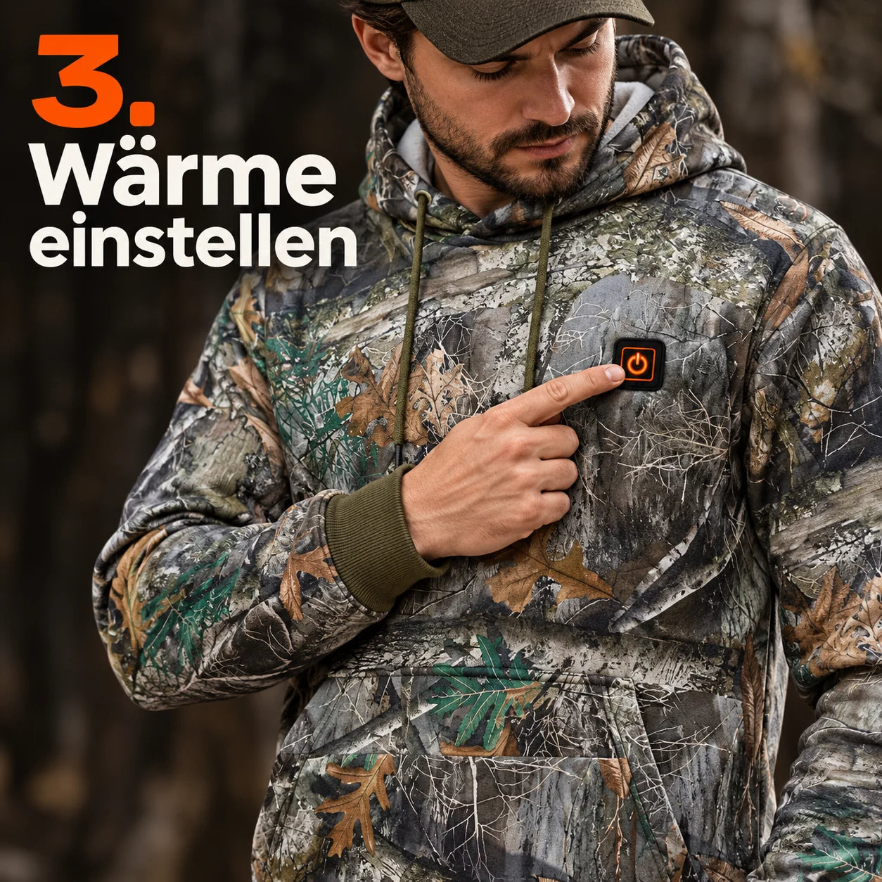 PyreFit Zippo – Beheizbarer Hoodie im Waldmuster