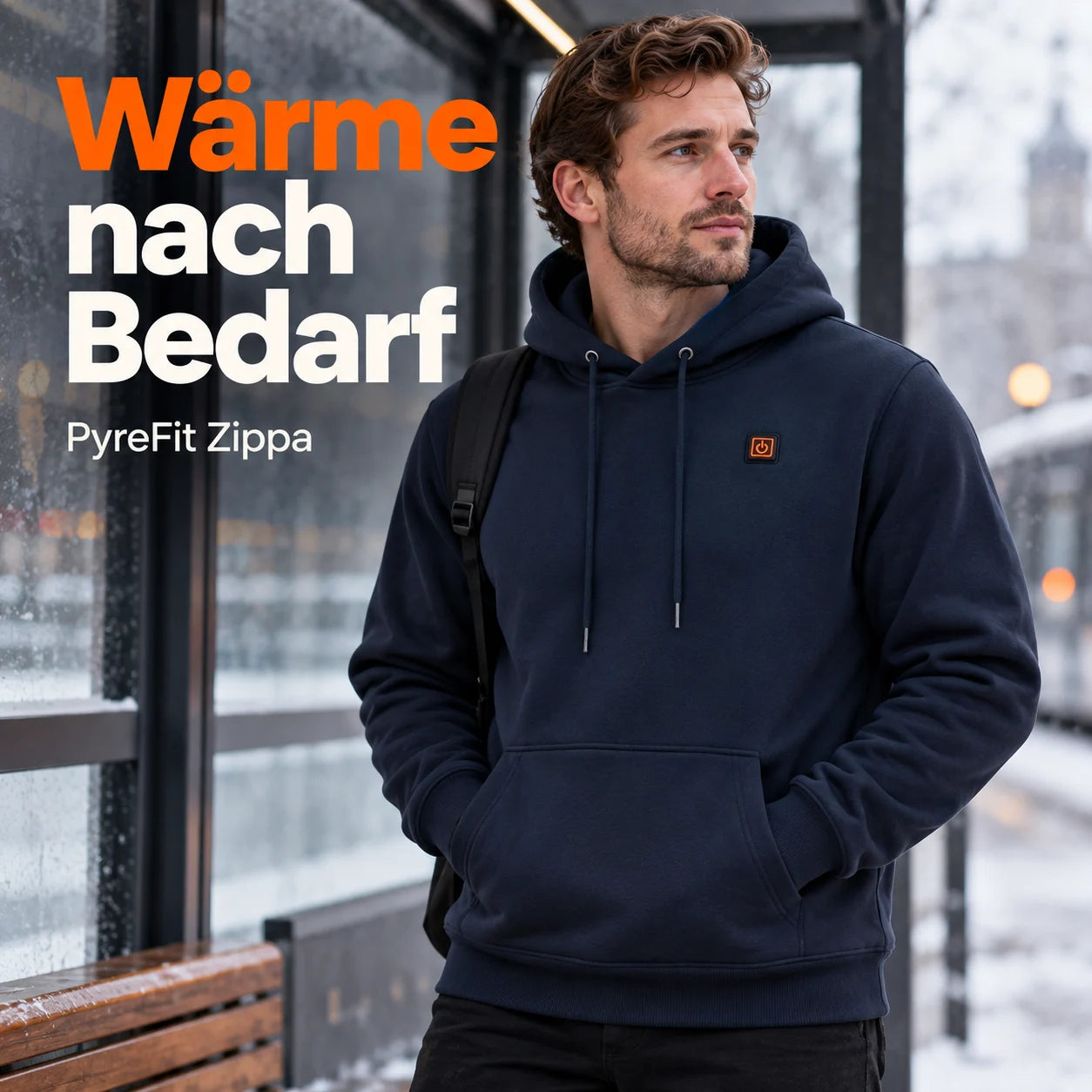 PyreFit Zippa – Beheizbarer Herrenhoodie