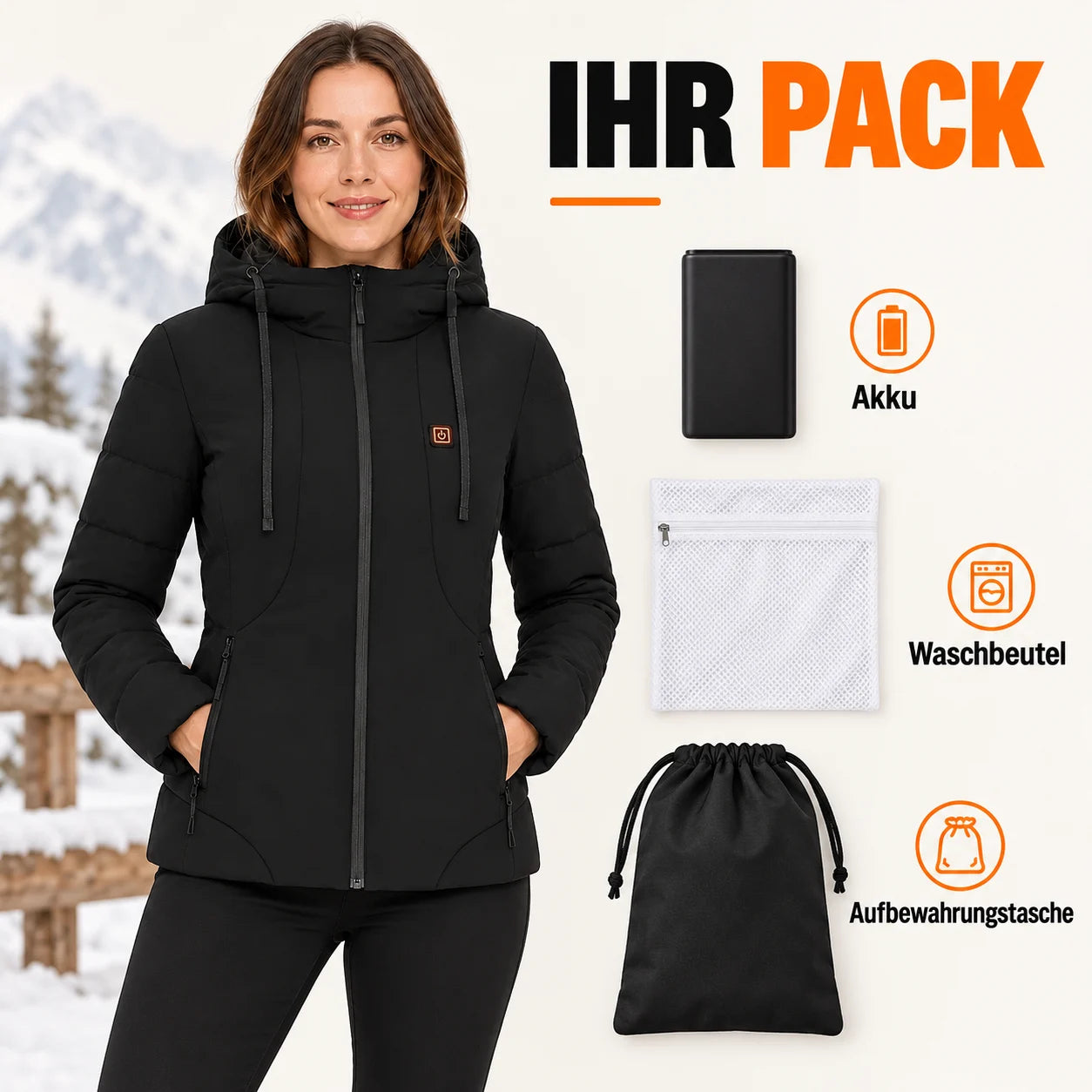 PyreFit Alpina – Beheizbare Damenjacke
