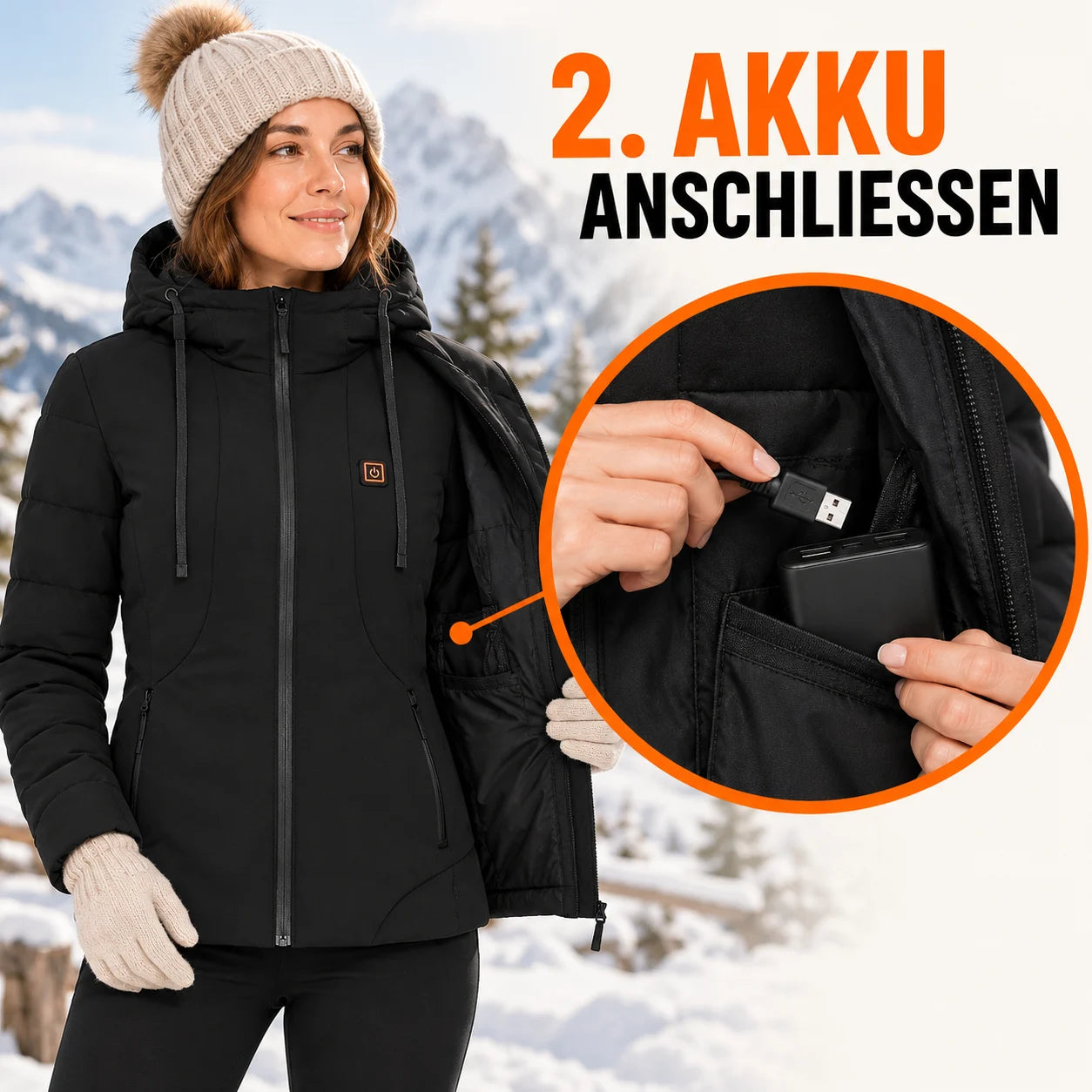PyreFit Alpina – Beheizbare Damenjacke